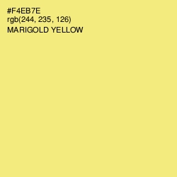 #F4EB7E - Marigold Yellow Color Image